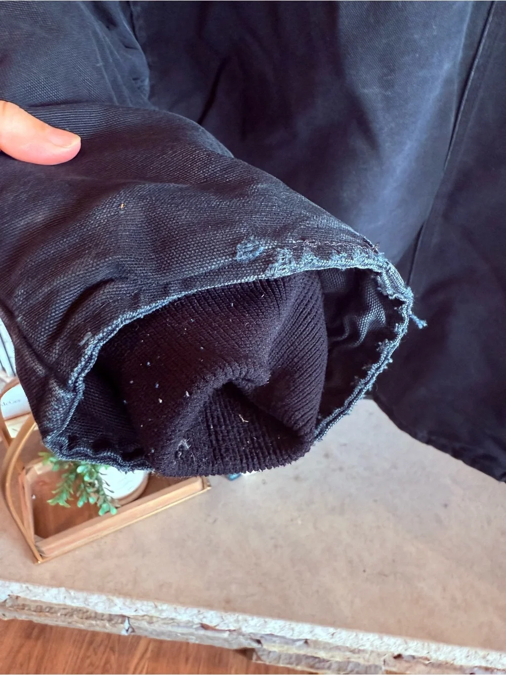 Vintage Carhartt faded black work wear arctic jacket